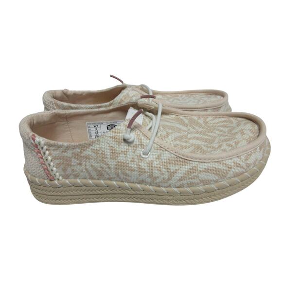Hey Dude Wendy Espadrille Retro Palm Shoes Size 7 New - Picture 2 of 9